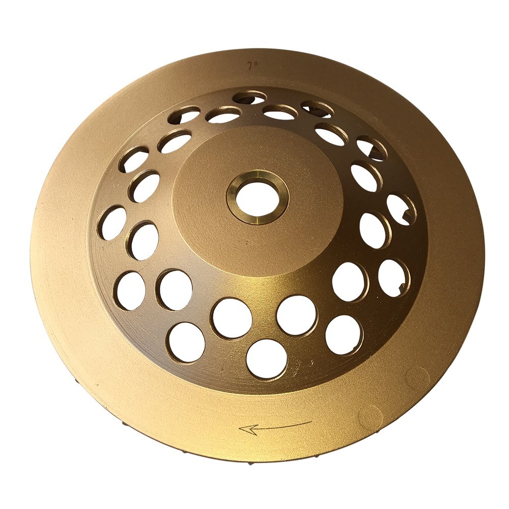 7"x24 Seg Diamond Concrete Spiral Turbo Grinding Cup Wheels 7/8-5/8 Arbor