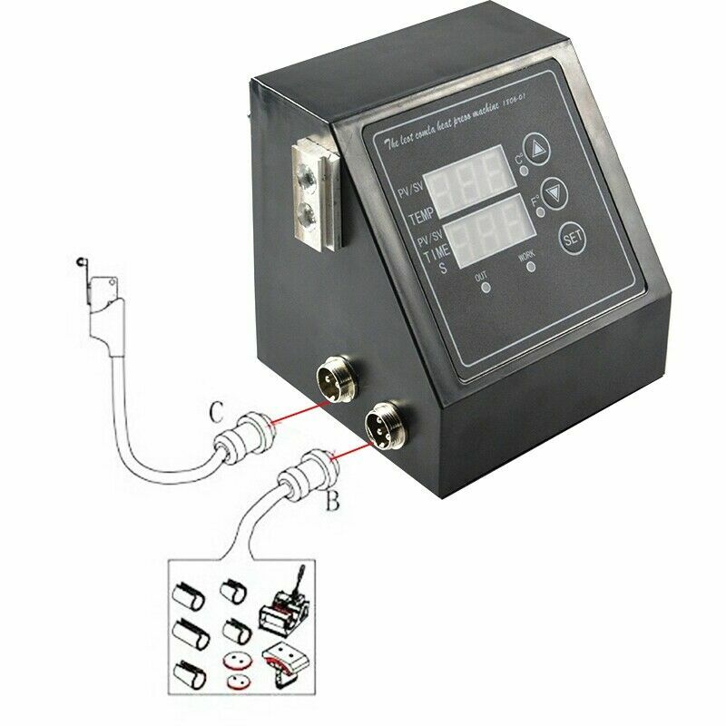 Heat Press Machine Digital Control Box-Temperature Time For TShirt Mug Plate Cap