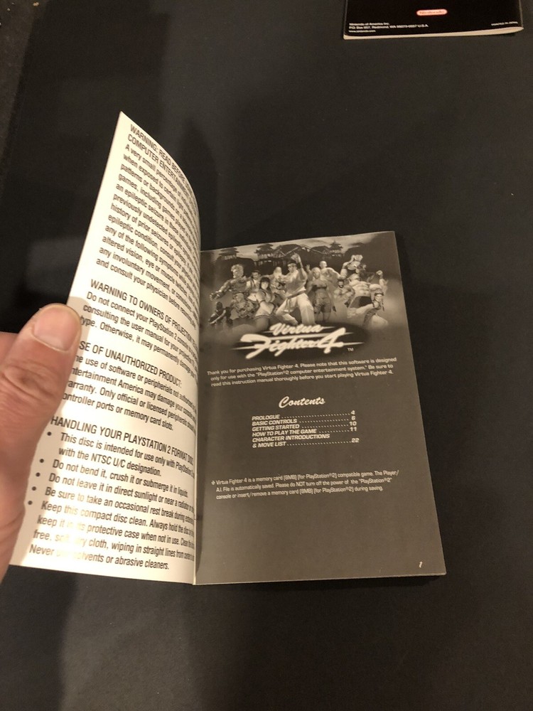 virtua fighter 4 ps2 Manual Only