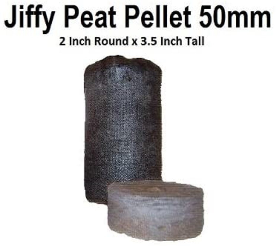 50mm Jiffy Peat Pellets, FAST SHIP Sold sets of 10,25,50,100,486 Seed Starting