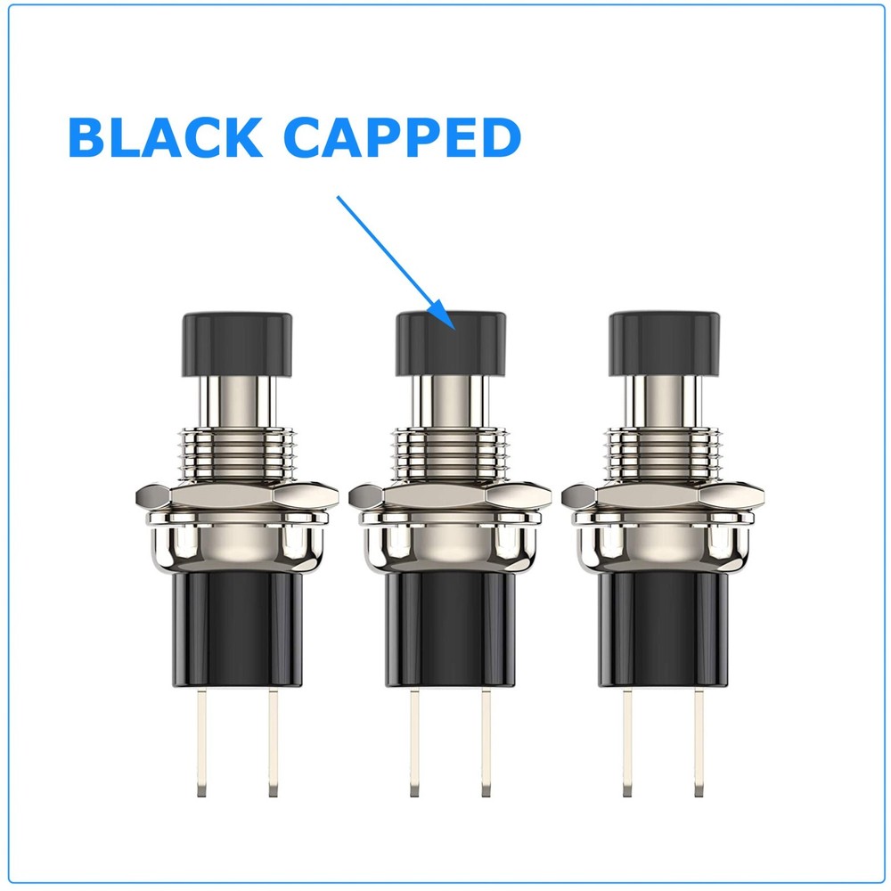10pcs Lockless Momentary On Off Push button Black Mini Switch PBS-110 M121