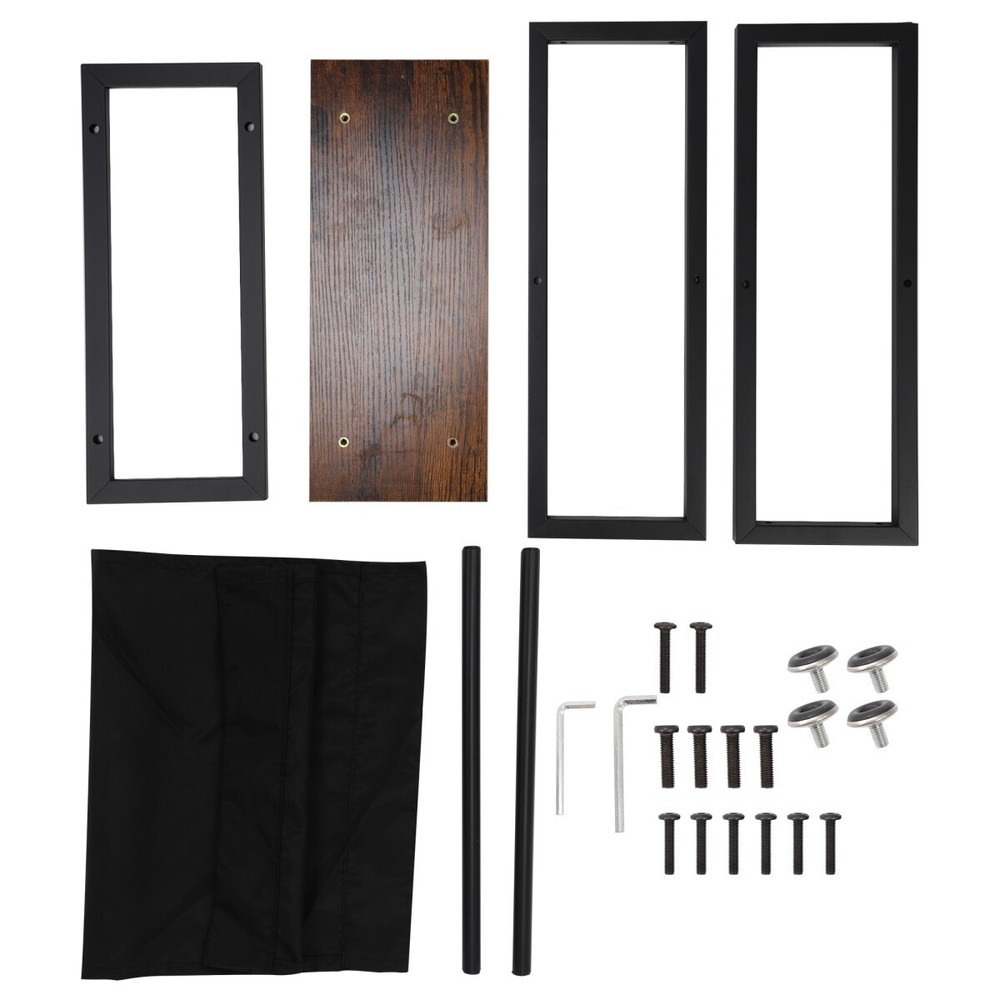 Side Table w/Magazine Holder Narrow End Table Accent Table for Small Space Brown