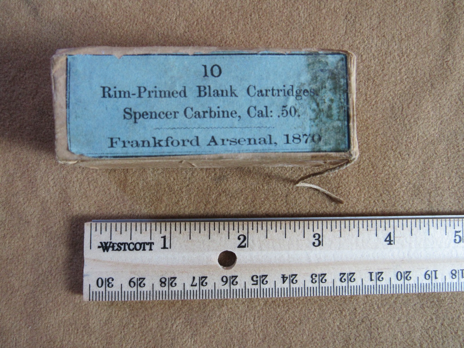 1870 Early Indian Wars Original Spencer Carbine Frankford Arsenal Box