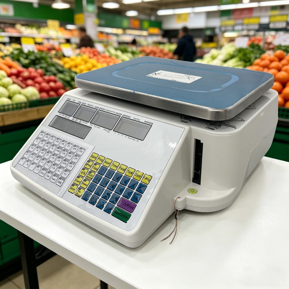 Digital Price Computing Scale Supermarket Barcode Printing Electronic Scale 66lb