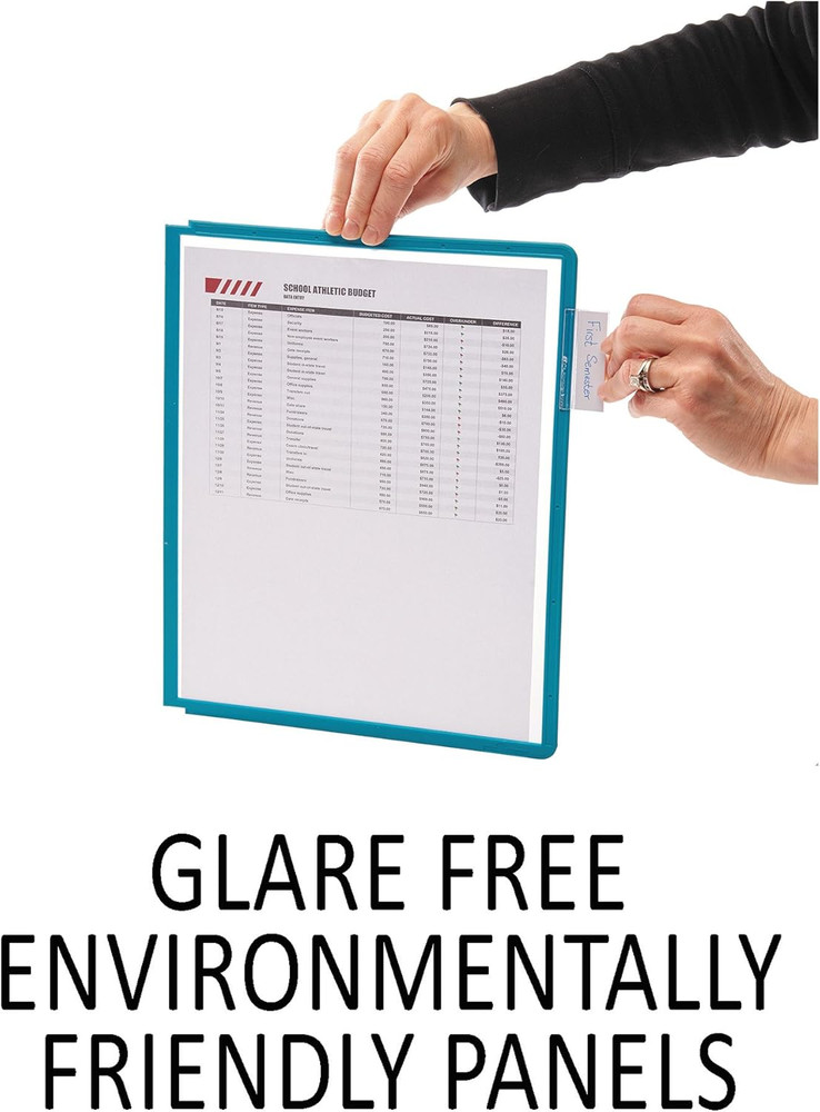 VARIO 20-Panel Desktop Reference System, Assorted Color Borders (536100) , Black