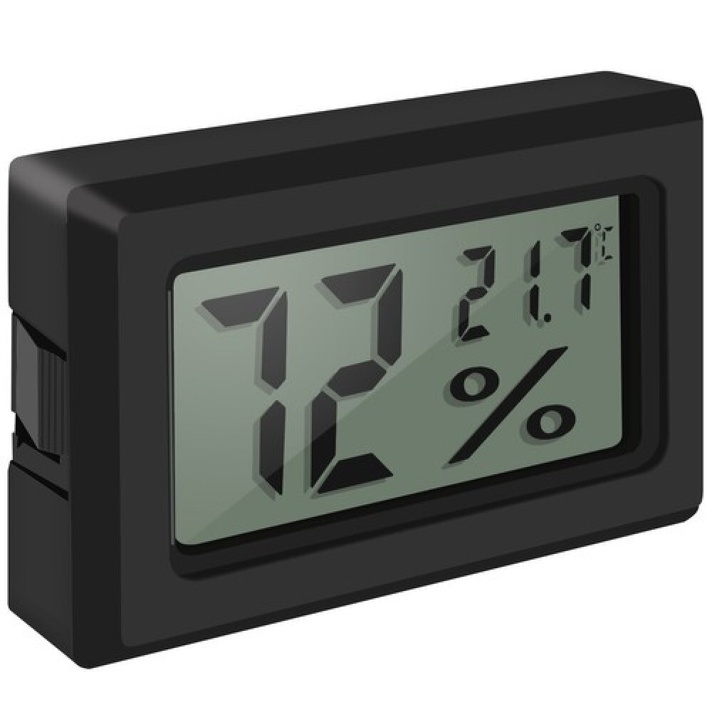 Thermohygrometer Thermometer Digital LCD Temperature Humidity BLACK ...