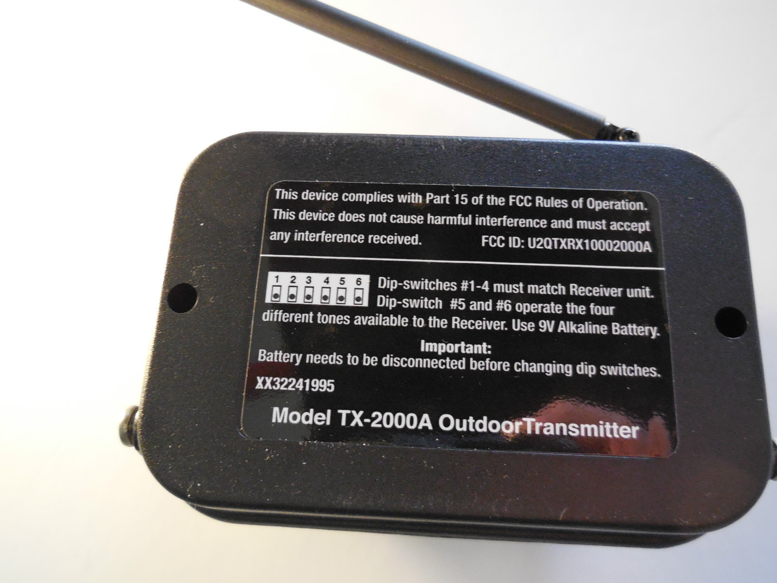 Wireless Driveway Alarm Motion Sensor WDWA-8 Rodann TX/RX2000A