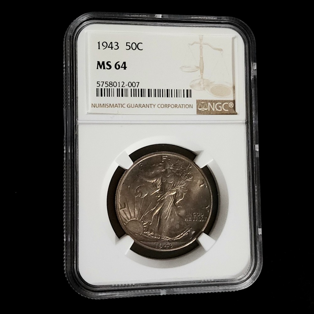 1943 50c Walking Liberty Half Dollar NGC MS64