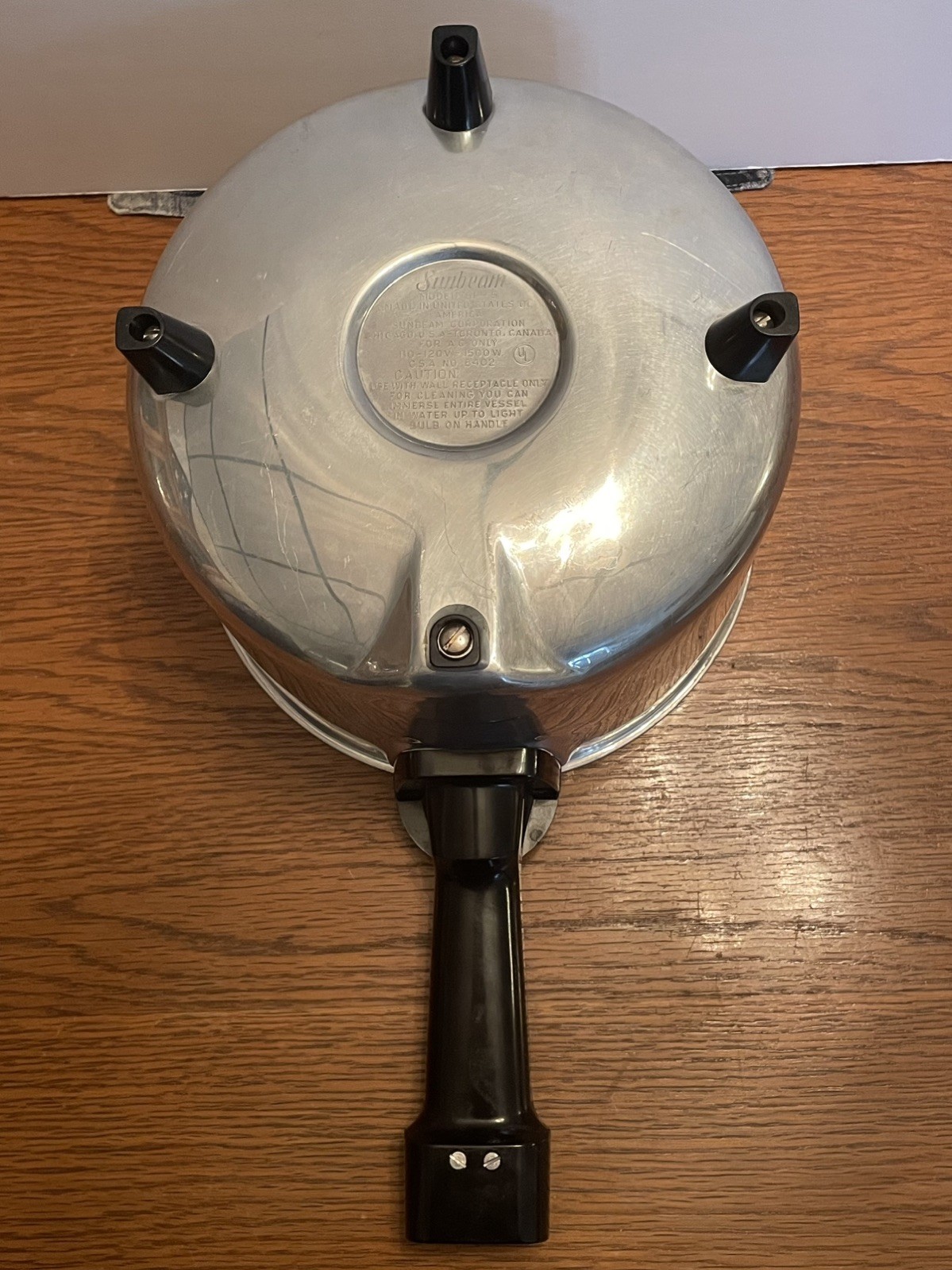 Vintage Sunbeam SP-5 Controlled Heat Saucepan 5-Qt w/ Lid & Manual Tested Works