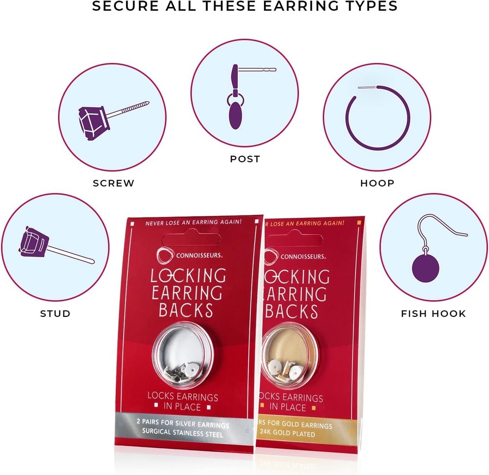 Surgical Steel Earring Back Replacements - Comfortable Fit