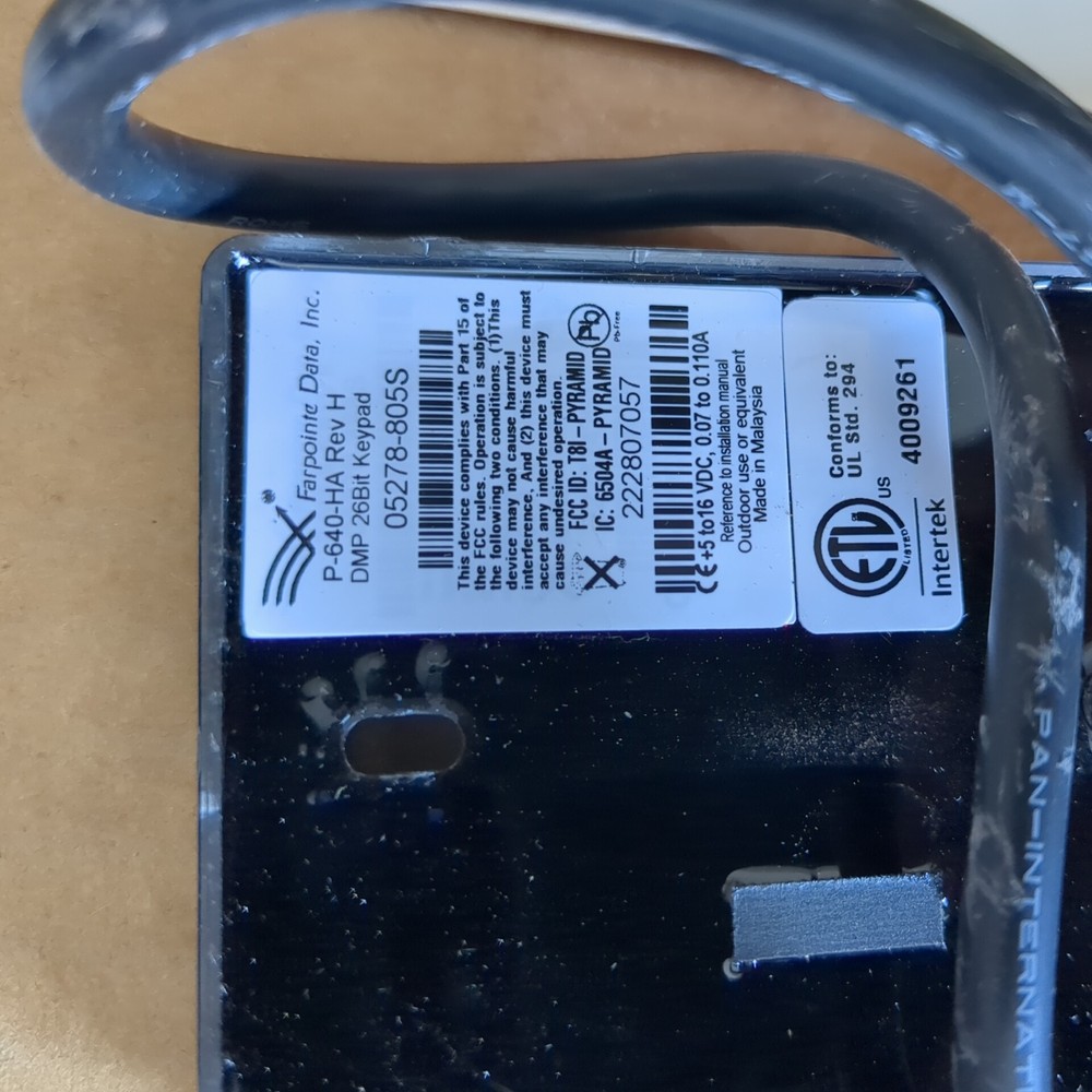 Farpointe Data Keypad Reader, P-640-HA