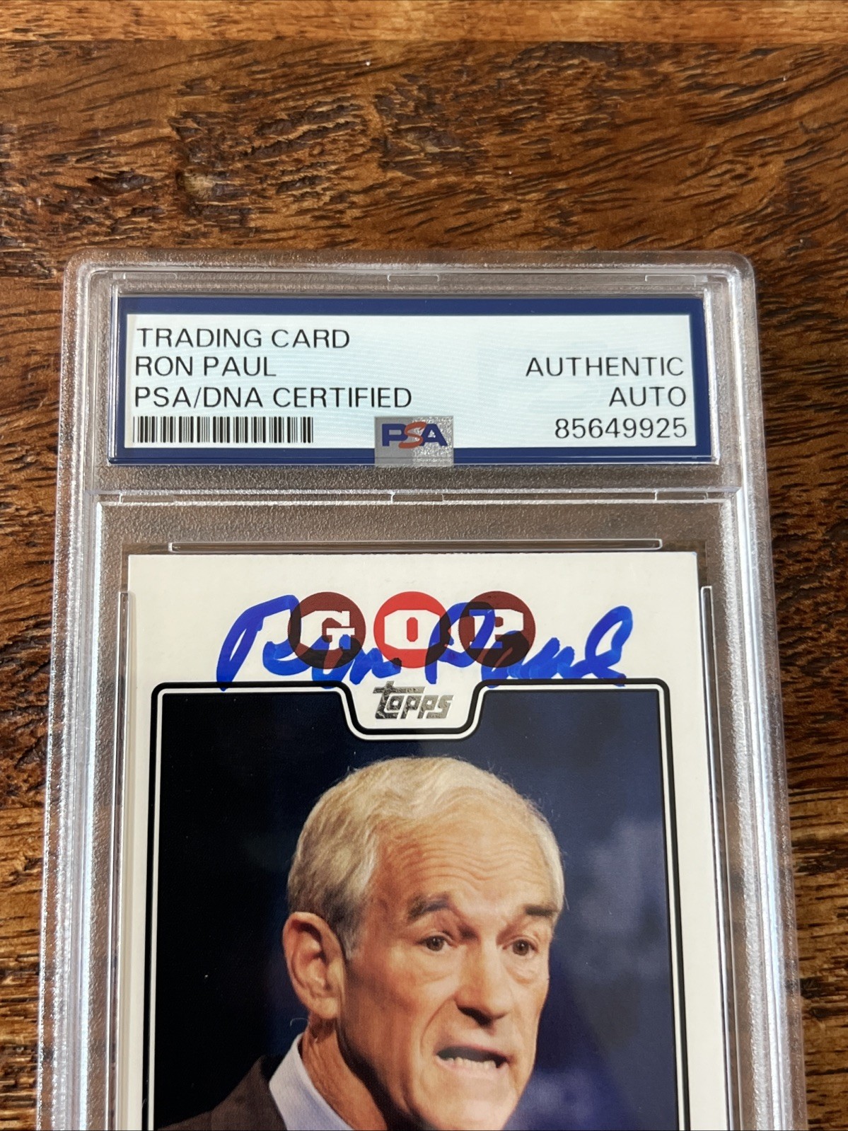 Ron Paul Signed Topps Campaign 2008 Card PSA DNA Coa Slab Autographed