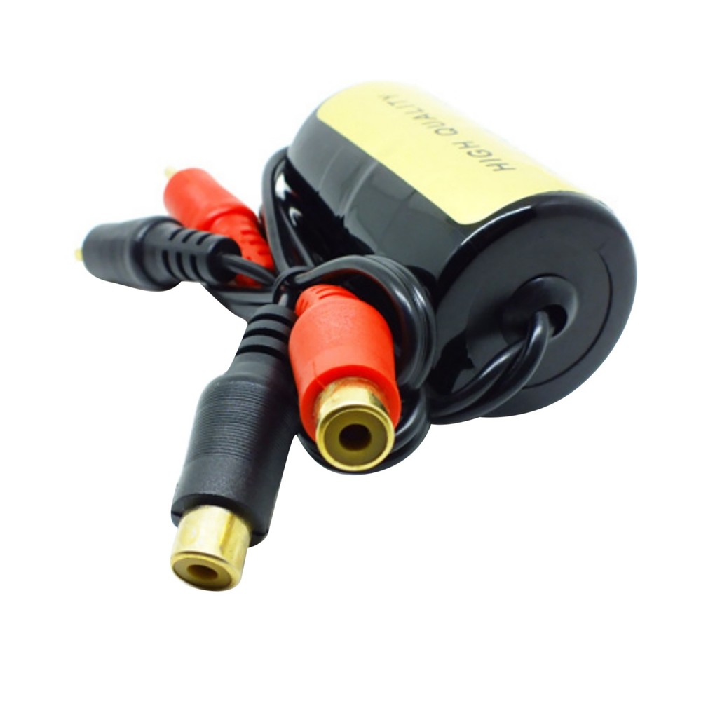 RCA Audio Noise Filter Suppressor Ground Loop Isolator Car & Home Stereo Kit