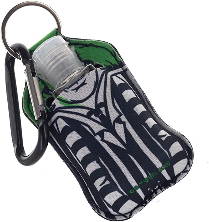 Beetlejuice Keychain with Refillable Bottle Holder