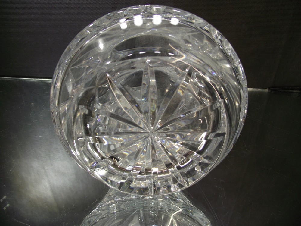 BEAUTIFUL LARGE ETCHED CRYSTAL WATER PITCHER