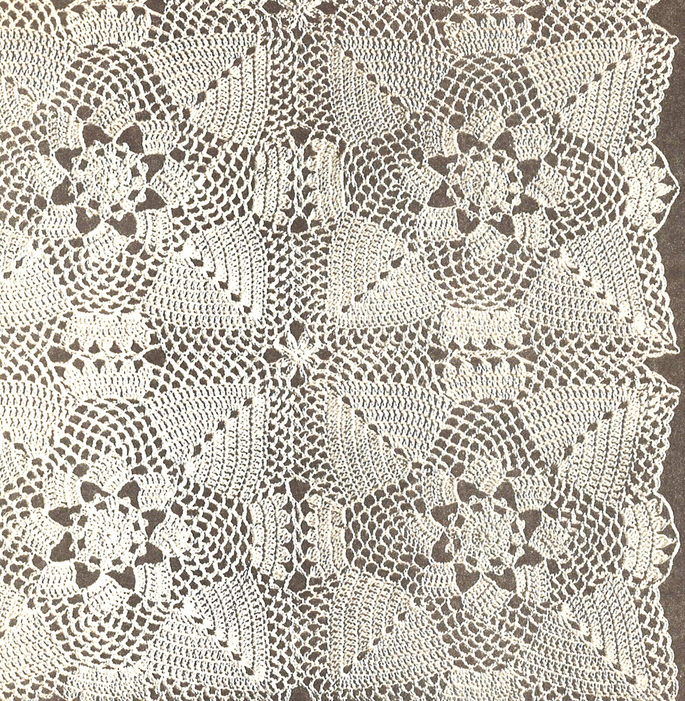 VINTAGE Pinecone Bedspread/Afghan/Crochet Pattern INSTRUCTIONS ONLY