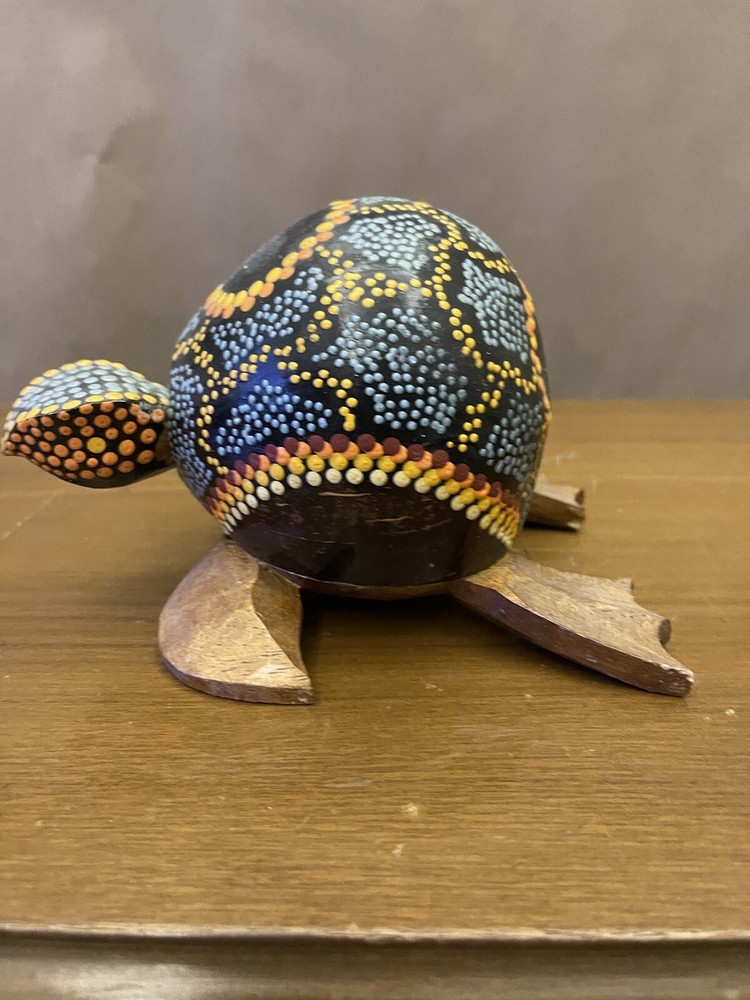 Handpainted Jamaican Coconut Turtle