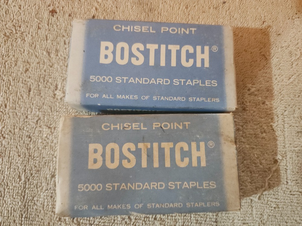 Bostitch Textron Chisel Point 5000 Standard Staples 1/4” #SBS19 Full Boxes (2)