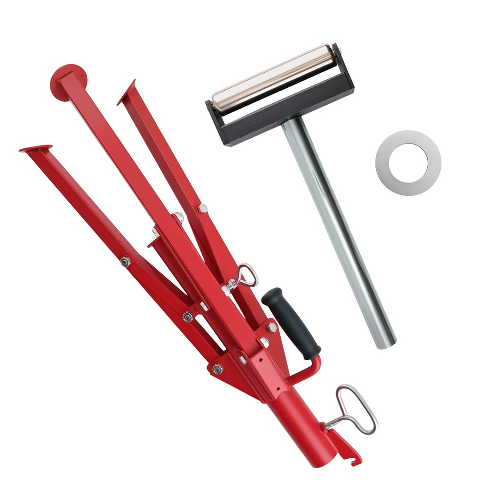 Adjustable Roller Stand Jack 2500lbs Load 27.6-52in Height Detachable Base