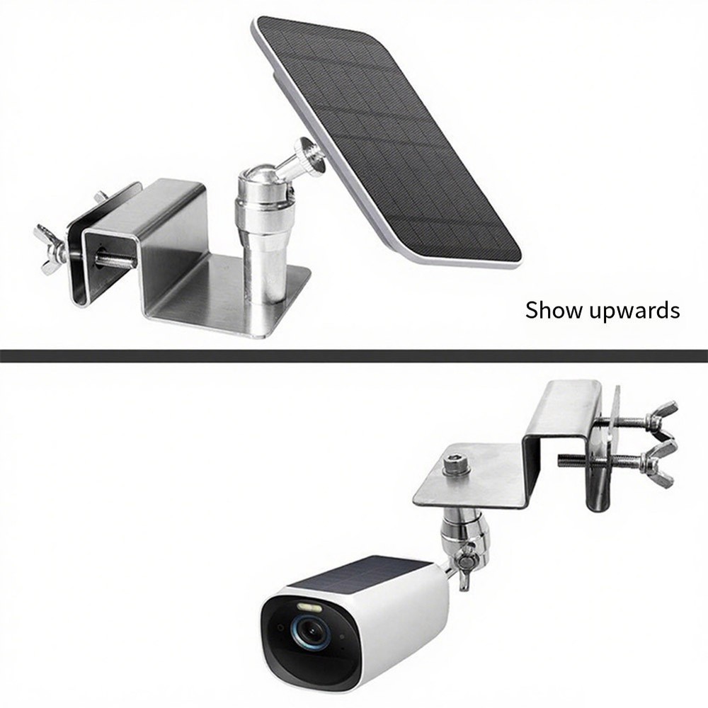 Stainless Steel Adjustable Mount for Eufy S220 and For Arlo Solar Panel Systems