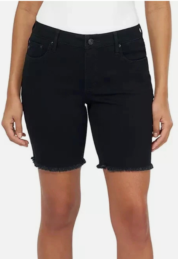 NEW!! Seven7 Women's Black Mid-Rise Relaxed Bermuda Shorts Variety in Size #427