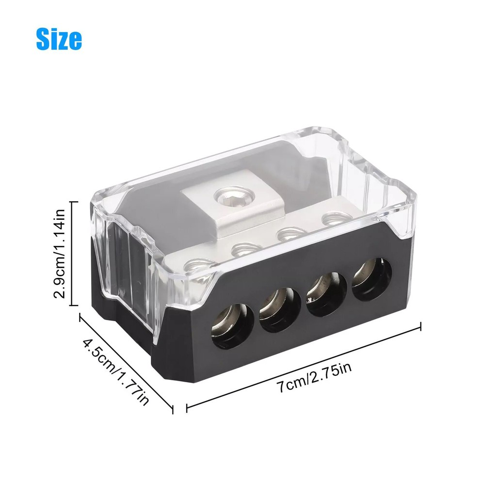 2x Power Ground Amp Distribution Block Equipped with screw-down wire clamps