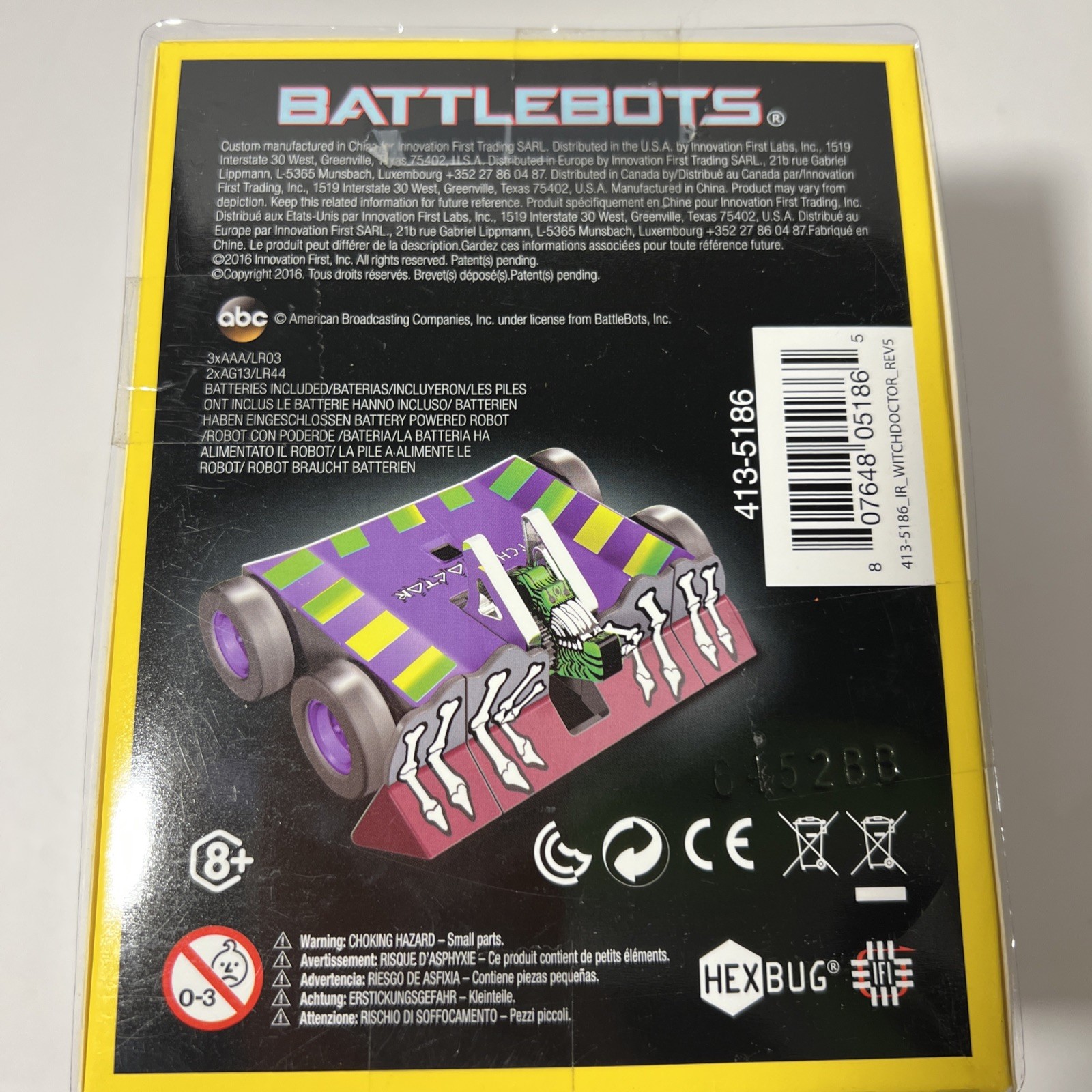 NEW! Genuine BattleBots Remote Control Witch Doctor Vehicle by Hexbug. SEALED!