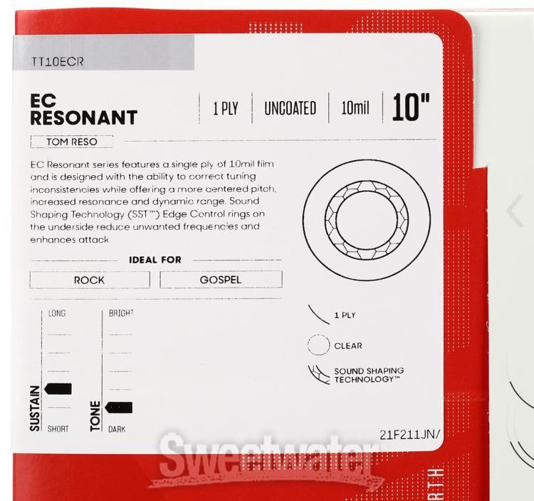 Evans EC Resonant Head - 10" - Clear