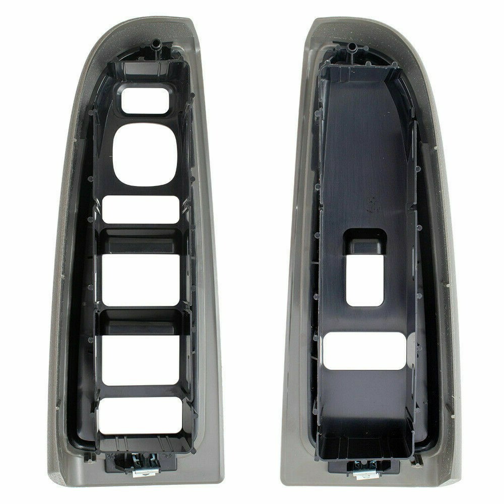 New Front Light Gray Window Switch Trim Bezel Set For 2003-2007 Silverado Sierra