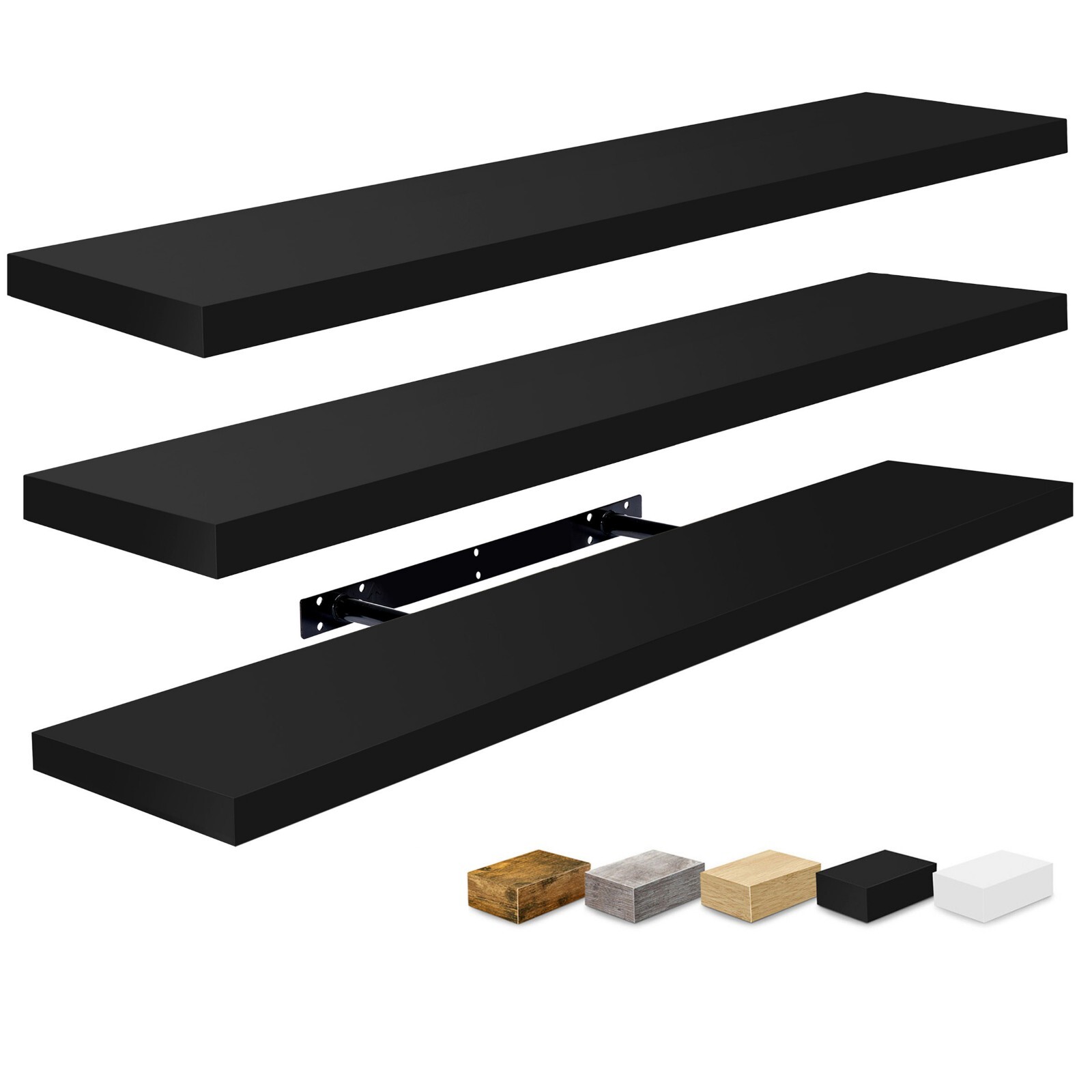 Sorbus Floating Shelves for Wall, 3 Long Wall Mounted Large Decorative Shelves
