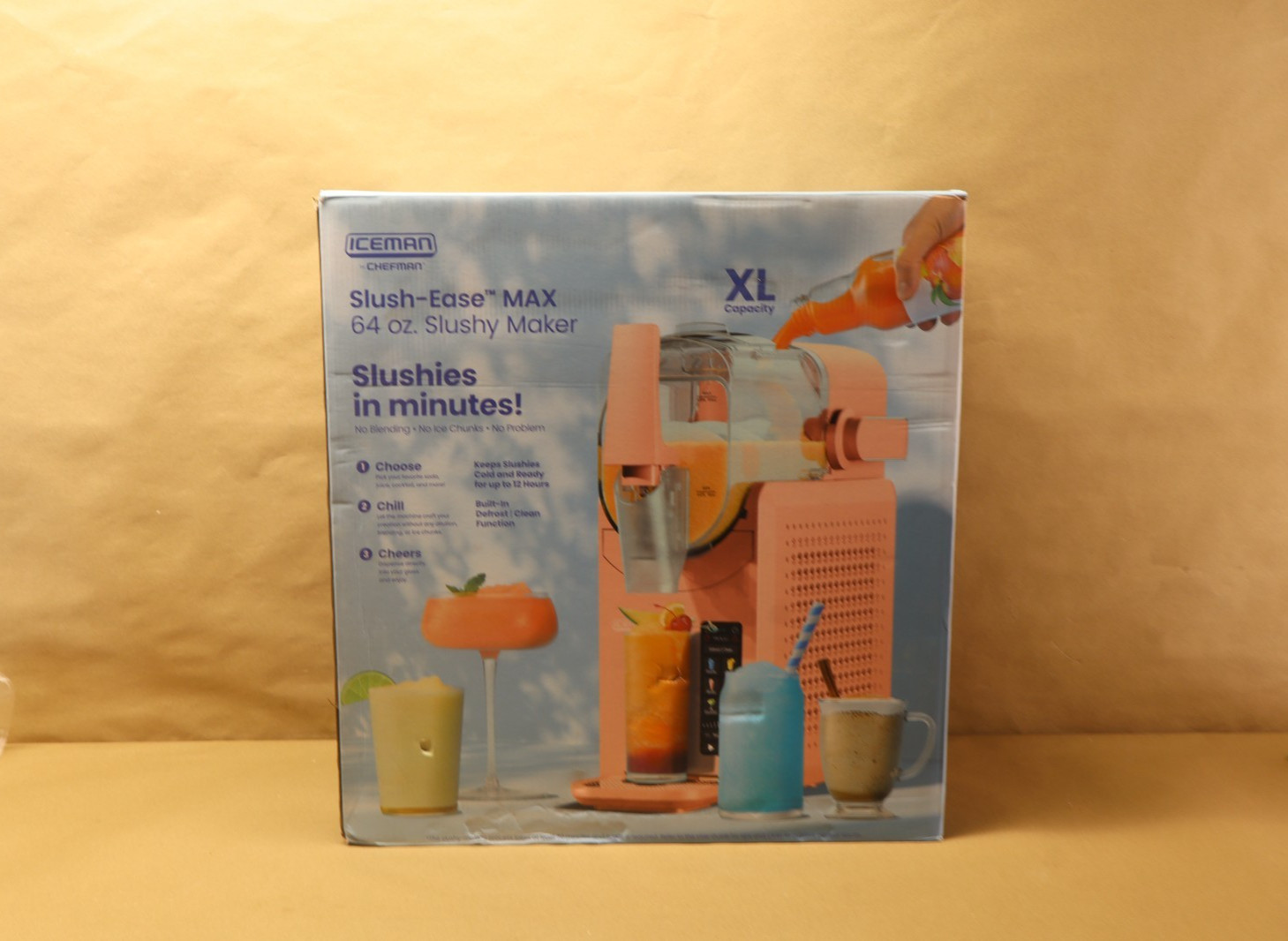 Iceman Slush-Ease Slushy Maker with Customizable Thickness, 64oz, Pink