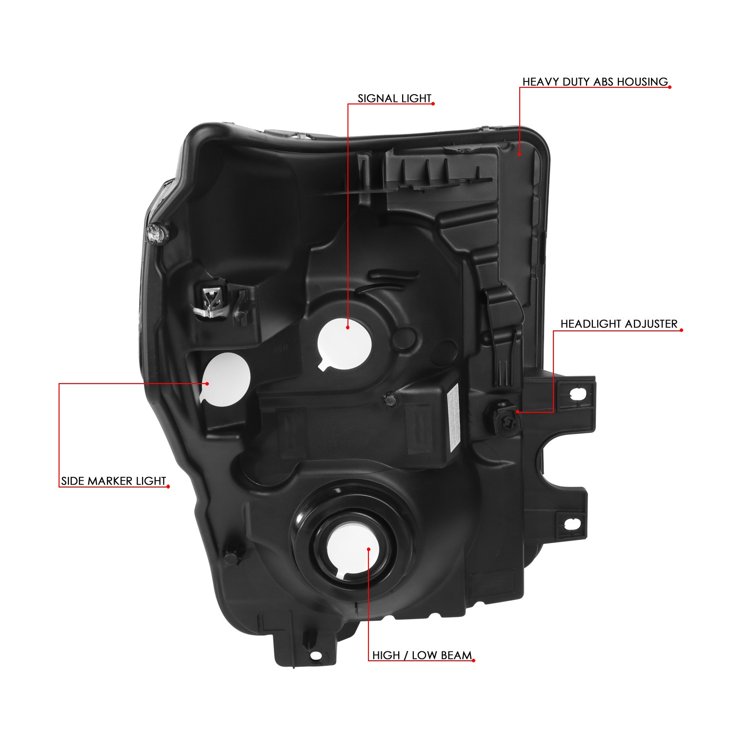 FOR 11-16 FORD F250 F350 SUPER DUTY CHROME HOUSING CLEAR CORNER HEADLIGHT LAMPS