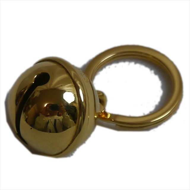 Authentic HERMES Keyring bell vintage Metallic #2086