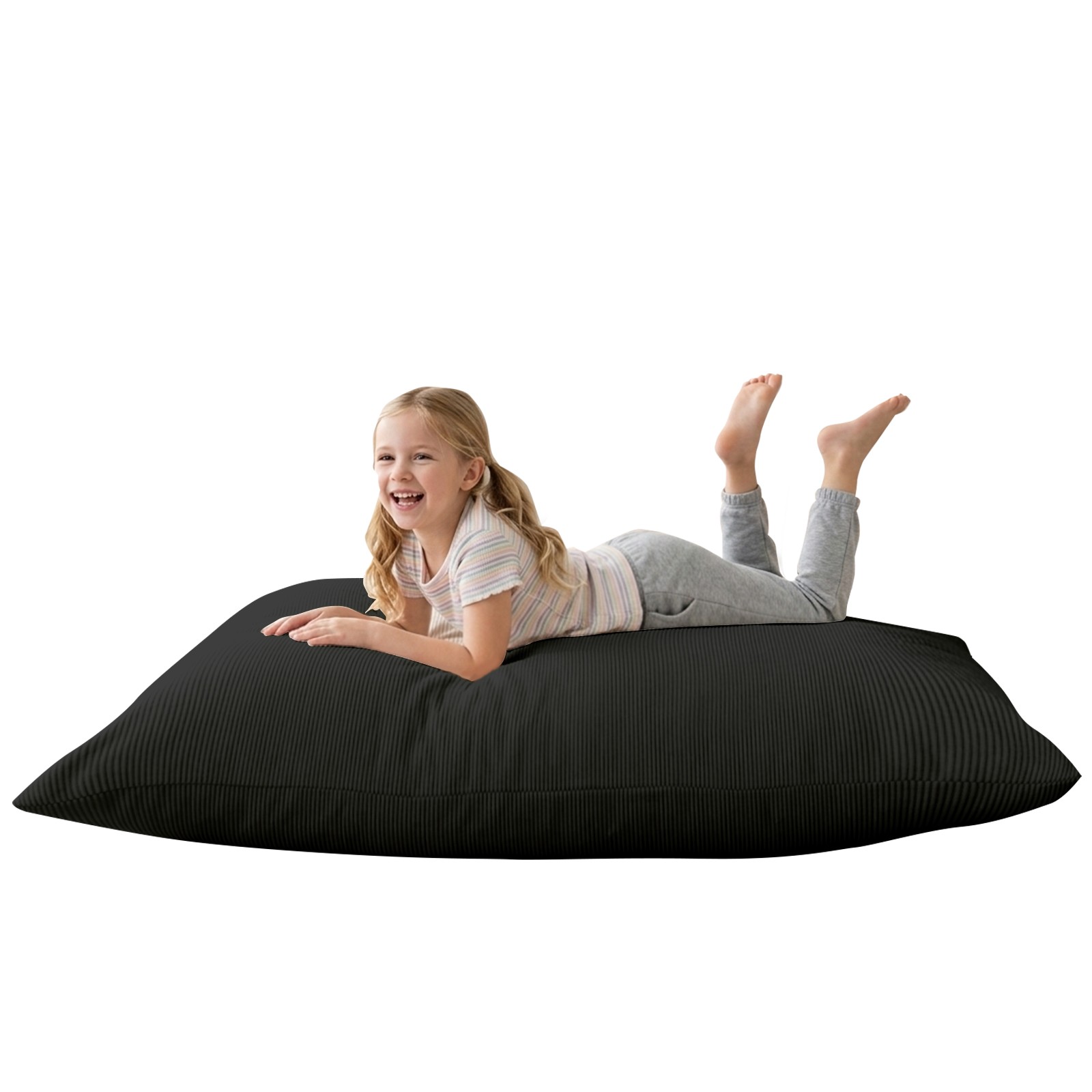Foldable Kid Bean Bag Chair Corduroy Bed Compression Floor Lounger Sofa Washable