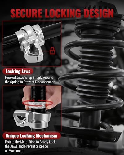 Spring Compressor Tool, Coil Spring Compressor Tool and 10.6" Max Safe Opening