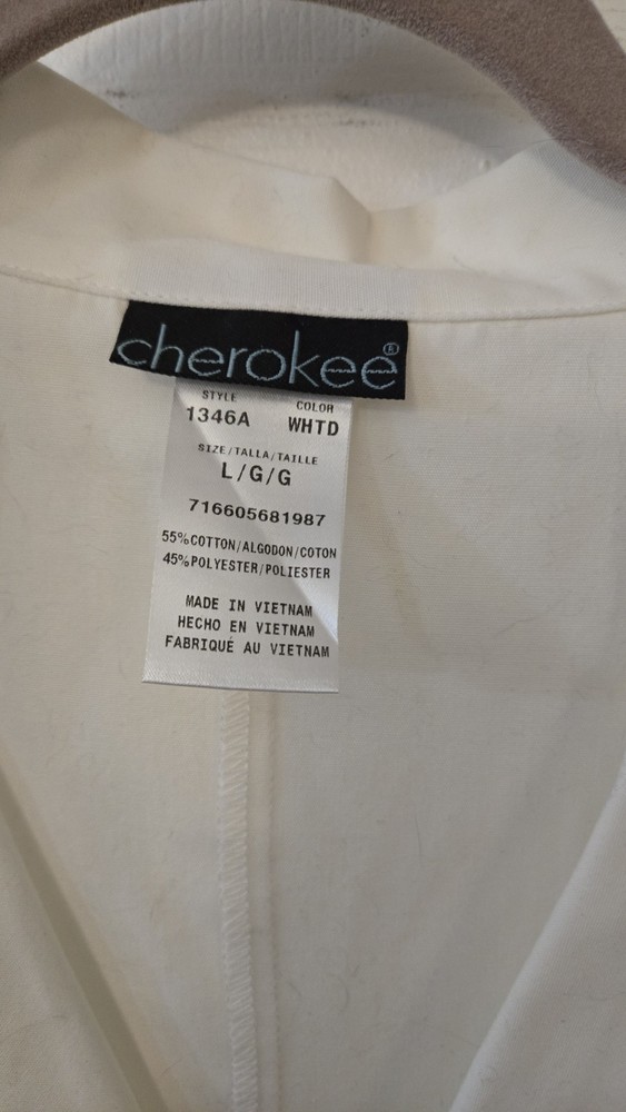 Cherokee White Lab Coat Uniforms Size XL with Pockets