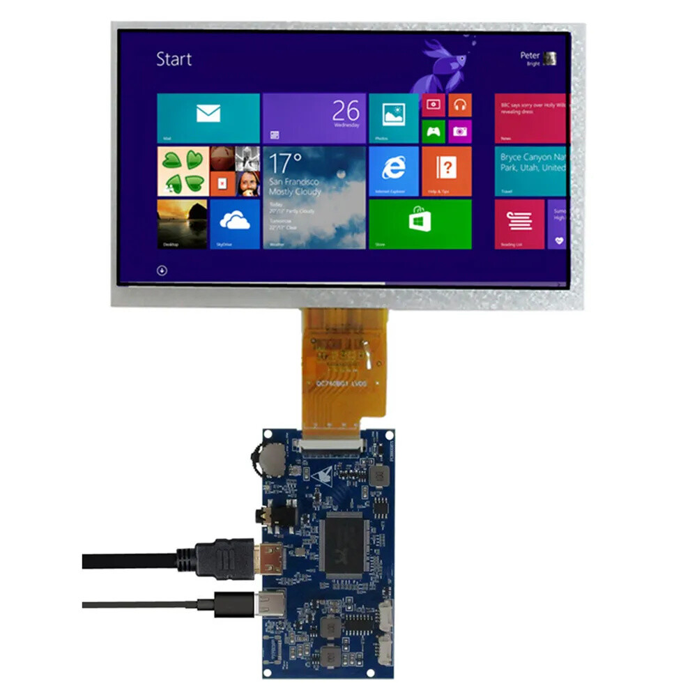 7 Inch EJ070NA-01J Portable LCD Screen DIY Type-c Mini HD Driver Control Board