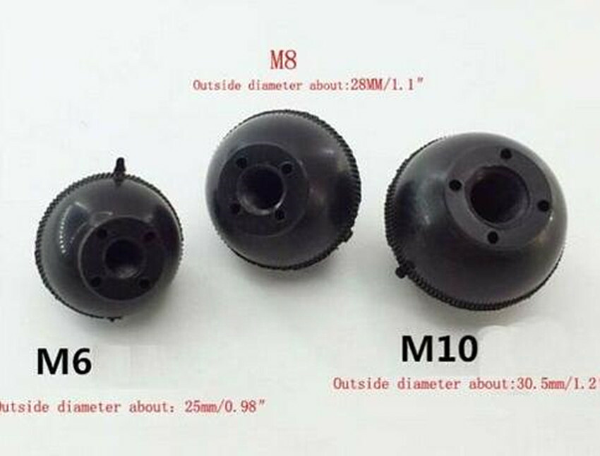 Milling Machine Part Plastic Ball Knobs Machine Handles M10 M8 M6 For Bridgeport