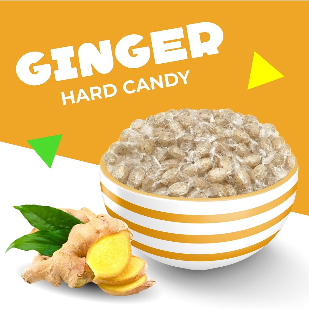 Ginger Candy | 1 Lb Bag Approx. 90 Count | Hard Candy Individually Wrapped |...