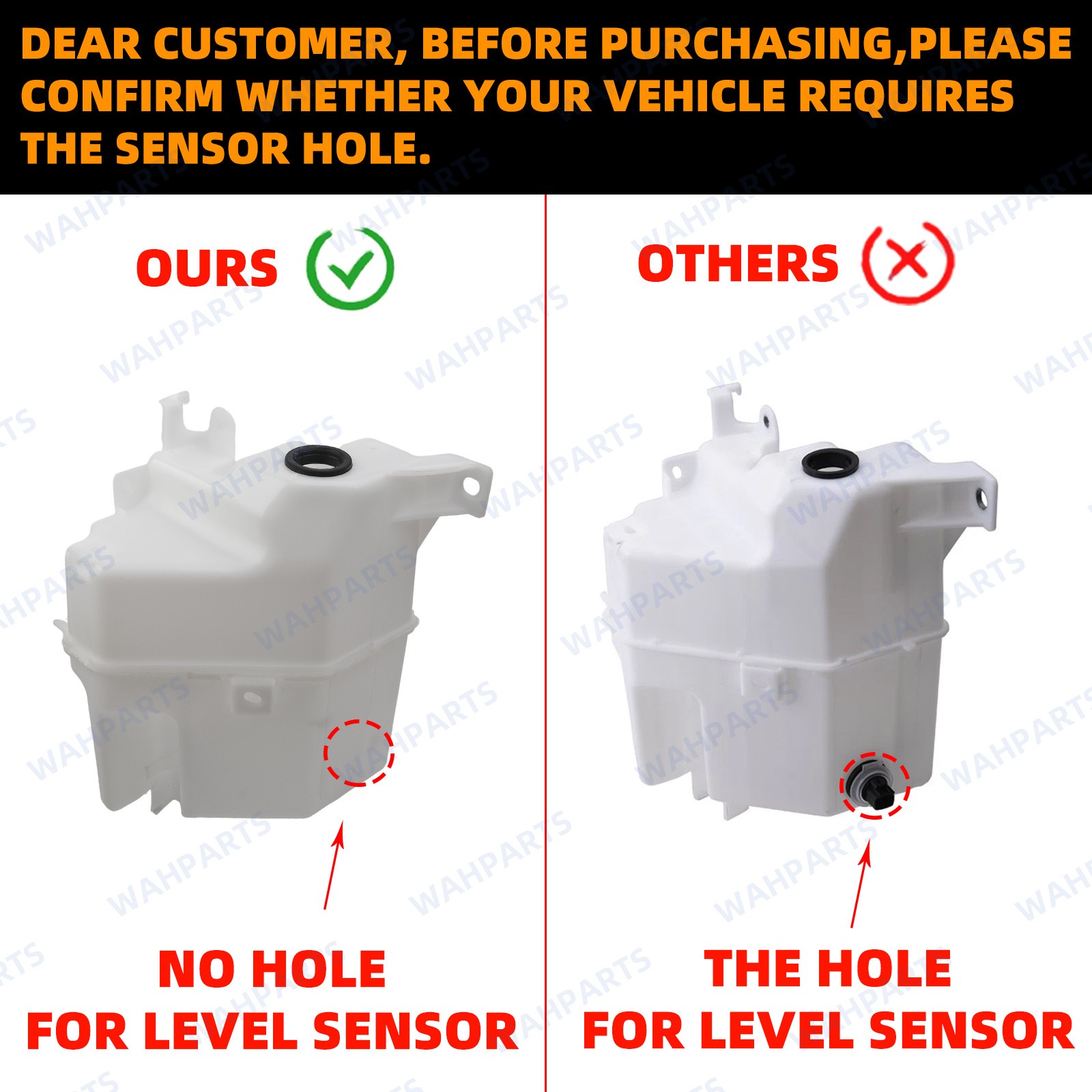 For 2019-2023 Toyota RAV4 Windshield Washer Reservoir Tank W/ Tube & Motor