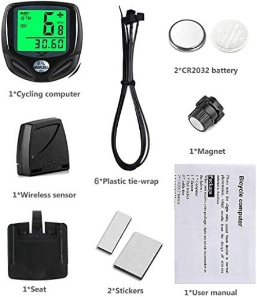 Wireless Bike Computer with Day & Night LCD Display - Easy Installation & Use