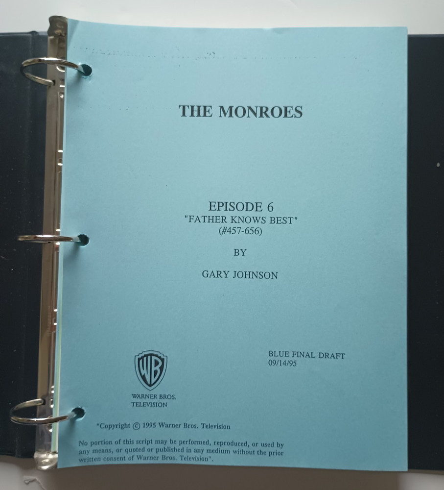 THE MONROES (1995) TV Soap Opera Scripts & Production Binder William Devane