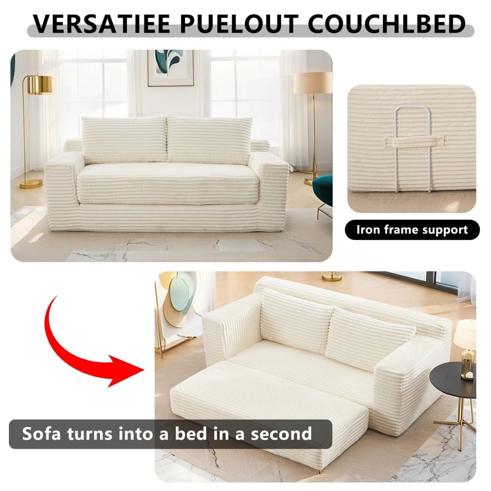 Convertible Sofa Bed Loveseat Sofa Couch 2in1 Multi-Functional Sleeper Sofa