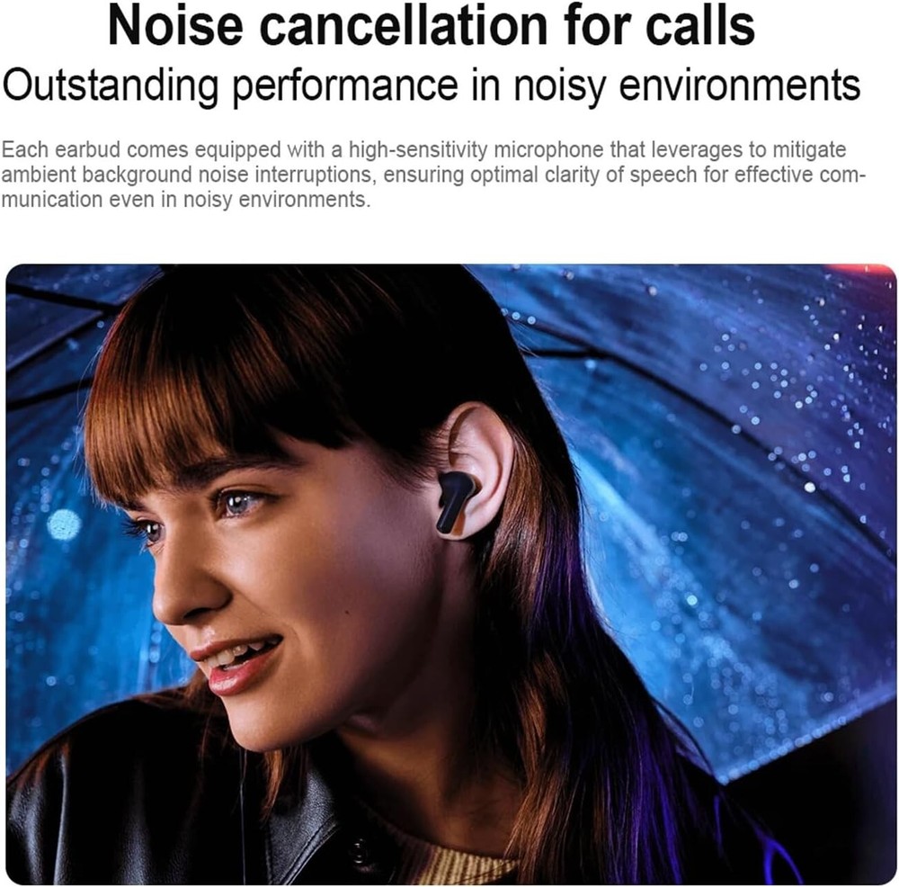 Xiaomi Redmi Buds 4 Active TWS Wireless Earbuds, Bluetooth 5.3 Low-Latency BLACK