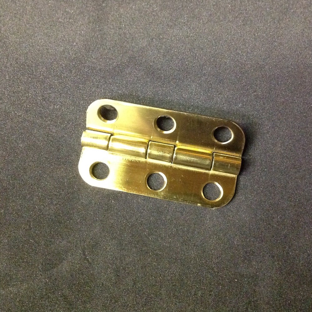 Genuine Baldwin Piano Solid Brass Butt Hinge, Round Corners, 1-3/4"x1"