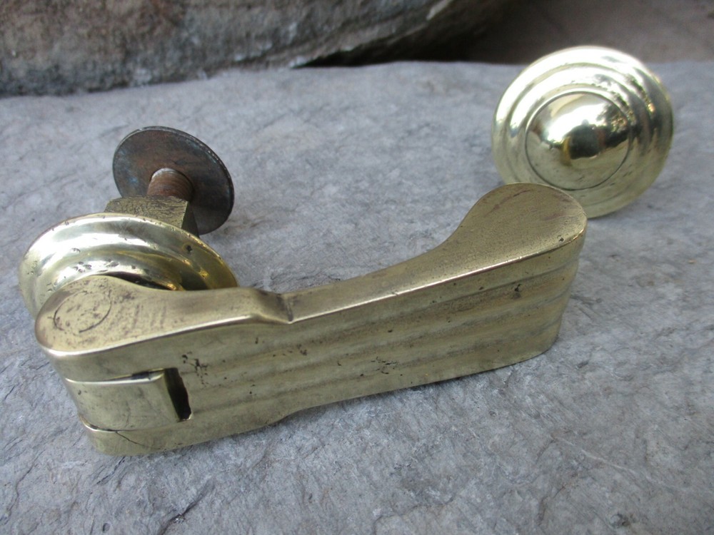 Vintage Solid Brass Complete Door Knocker Architectural Salvage Old Hardware