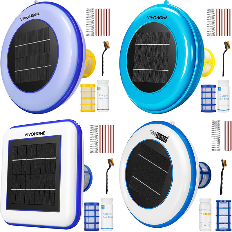 Solar Pool Ionizer Chlorine-Free Water Purifier Up to 35,000 Gal Pool Cleaner