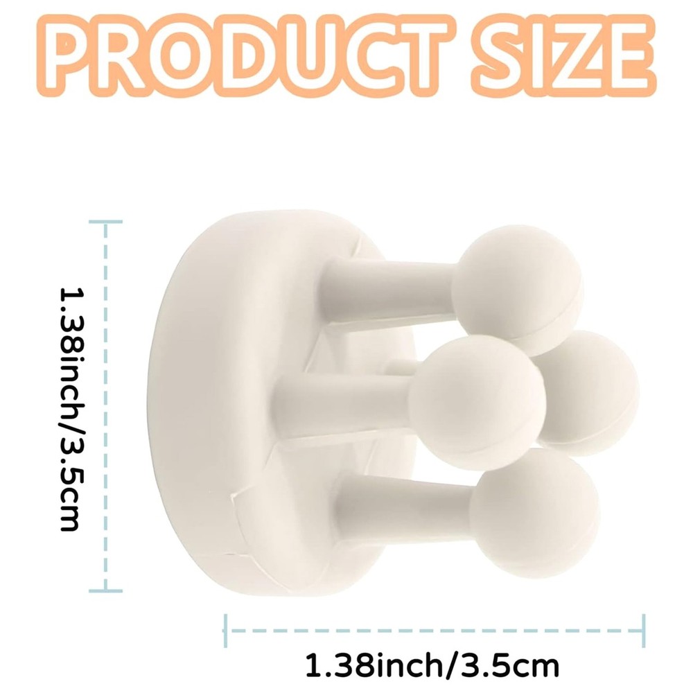 4Pcs Silicone Toothbrush Holders - Multi-Function Self Adhesive Wall7854
