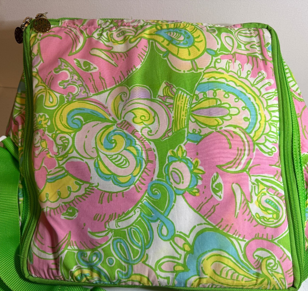 LILLY PULITZER Softshell Cooler Elephant Pattern Insulated Cooler Bag