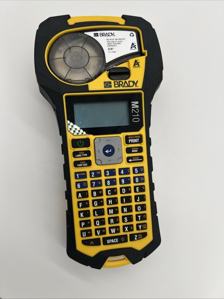 Brady M210 Handheld Label Maker Printer Wall Charger Missing Great Condition